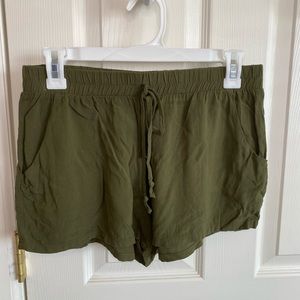army green shorts